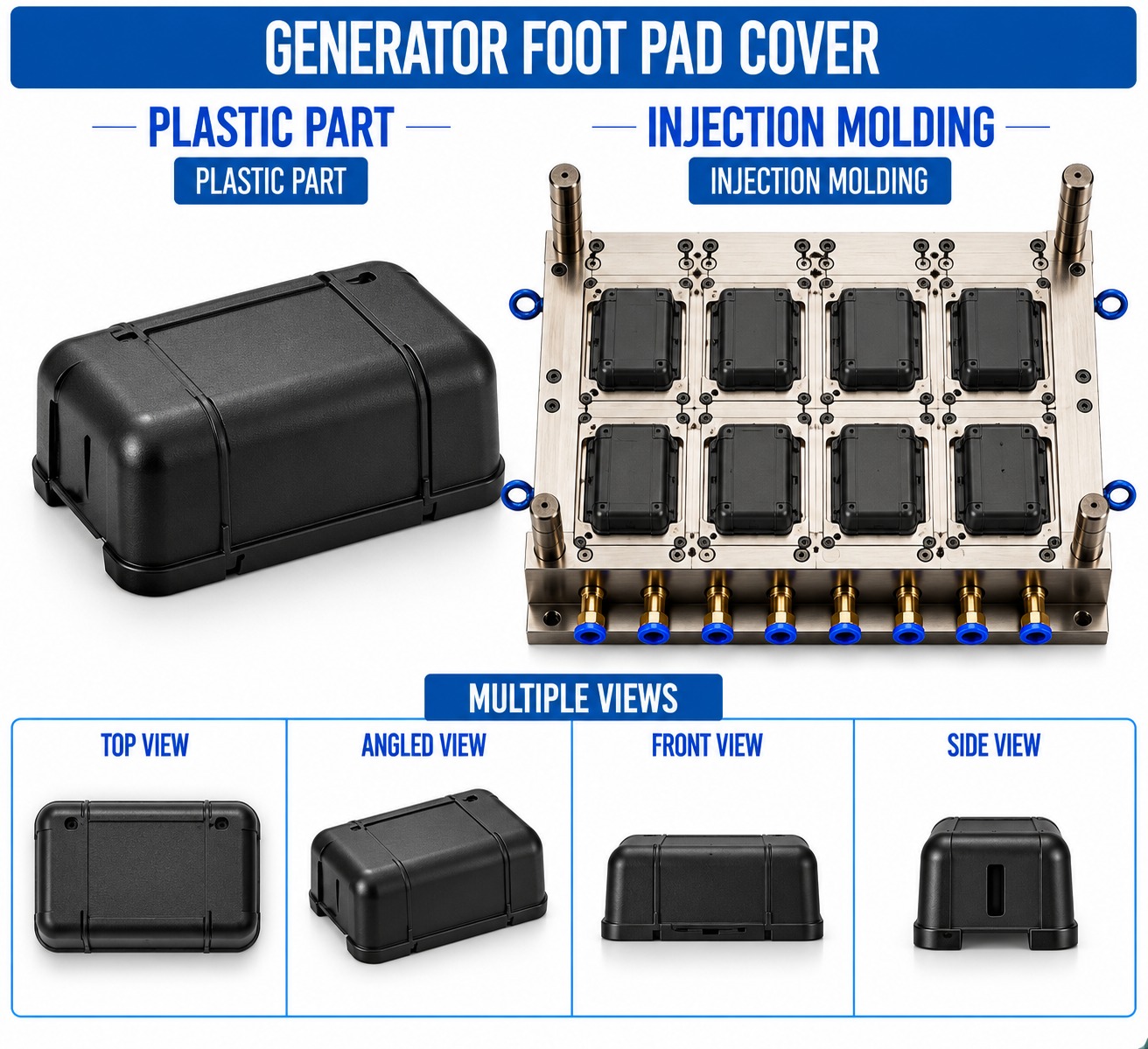 Generator Plastic Foot Pad Cover Mould and Moulding Service